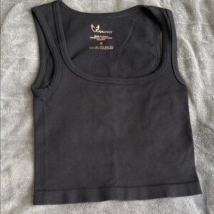 Black Ribbed Tank Top